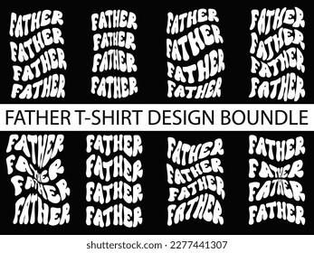 Fathers day word warp t-shirt design