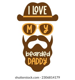 Fathers Day written lettering Mental health quote. Modern typographic slogan. Vector illustration