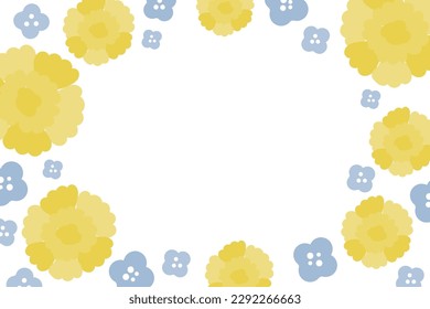 Father's Day yellow carnation illustration frame