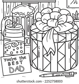 Fathers Day Youre the Best Dad Coloring Page 