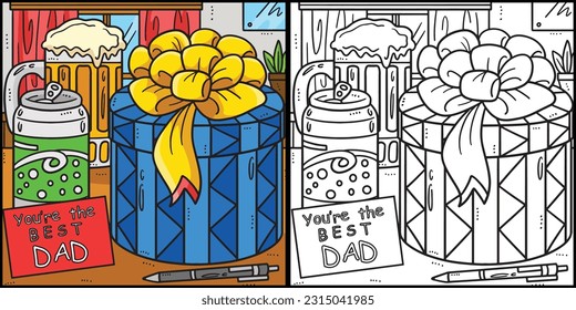 Fathers Day Youre the Best Dad Illustration