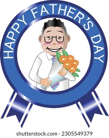 Fathers getting flowers on Father's Day.
