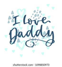 Fathers handwritten lettering inscription positive quote, calligraphy vector illustration. Text sign design for poster, greeting card, print, cool badge for dad day