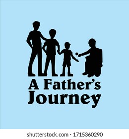 a Father's Journey conceptual design illustration vector