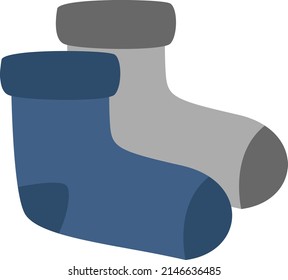 Calcetines de los padres, ilustración, vector sobre un fondo blanco.