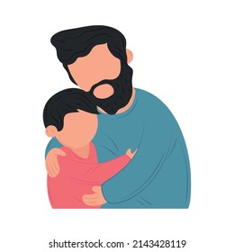 fathers and son icon flat