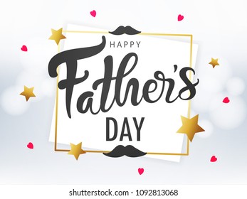”Happy Father's Day” Typography Text, Vector Illustration.