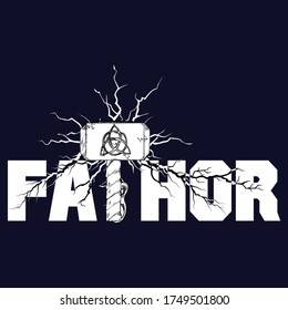 Fathor typography t shirt design