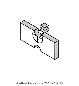fatigue analysis mechanical engineer isometric icon vector. fatigue analysis mechanical engineer sign. isolated symbol illustration