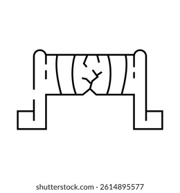 fatigue analysis mechanical engineer line icon vector. fatigue analysis mechanical engineer sign. isolated contour symbol black illustration