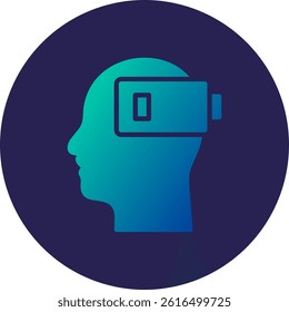 Fatigue Glyph Circle Gradient Icon
