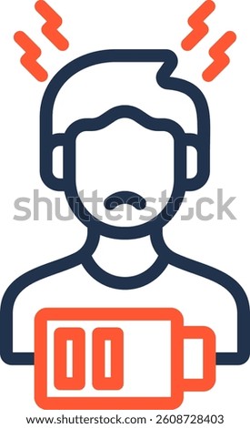Fatigue Icon Color Line Vector Illustration