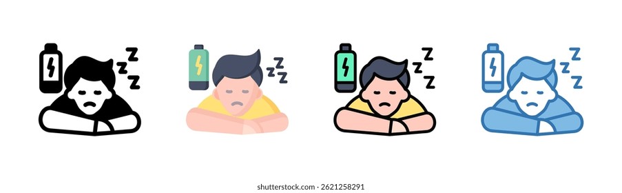 Fatigue Icon Element For Design