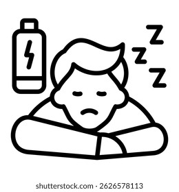 Fatigue Icon Element For Design