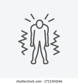 Fatigue icon line symbol. Isolated vector illustration of icon sign concept for your web site mobile app logo UI design.