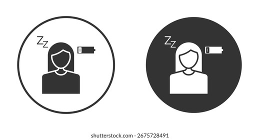 Fatigue icon. sign designs. solid pictogram