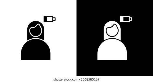 Fatigue icon, vector flat icon. Flat illustration.