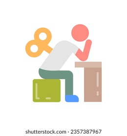 Icono de fatiga en vector. Ilustración