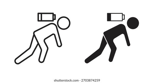 Icono de la fatiga para el Diseño web, App móviles