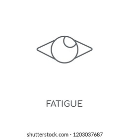 Fatigue linear icon. Fatigue concept stroke symbol design. Thin graphic elements vector illustration, outline pattern on a white background, eps 10.