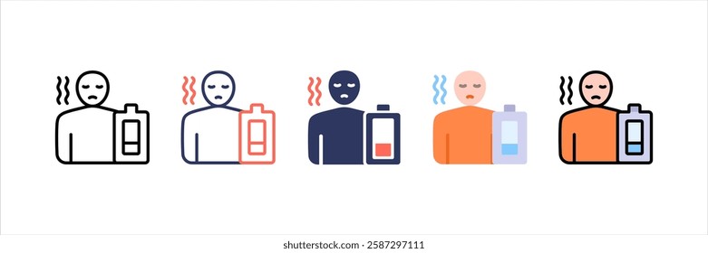 Fatigue Multi Style Icon Set
