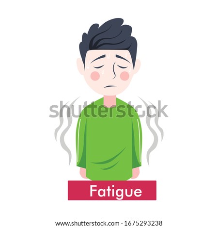 Fatigue Vector Illustration corona disase