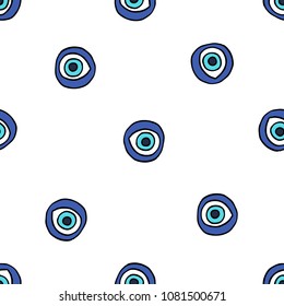 fatima eye seamless doodle pattern