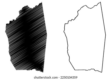 Fatima municipality (Bahia state, Municipalities of Brazil, Federative Republic of Brazil) map vector illustration, scribble sketch Fátima map
