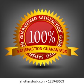 Fatisfaction guaranteed label vector illustration