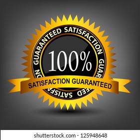 Fatisfaction guaranteed label vector illustration