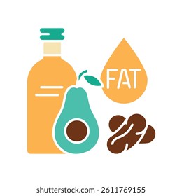 Fats color line icon for digital and print projects.  Minimal clean icons for apps and websites. Modern simple icons for UI UX and branding