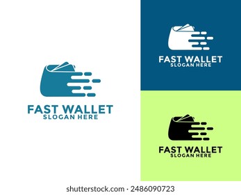 Fats E wallet logo design vector template