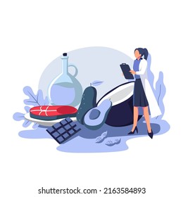 diseño de ilustraciones vectoriales de estilo plano de grasas