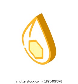 fats nutrition fact isometric icon vector. fats nutrition fact sign. isolated symbol illustration