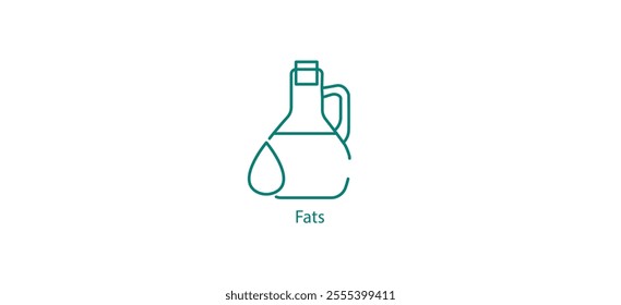 Fats Vector Icon - Essential Macronutrient for Energy and Cell Function