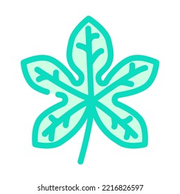 fatsia japonica tropical leaf color icon vector. fatsia japonica tropical leaf sign. isolated symbol illustration