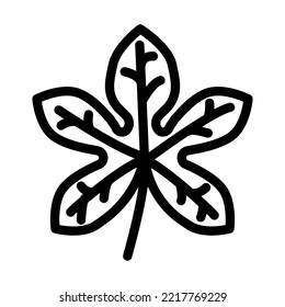 fatsia japonica tropical leaf line icon vector. fatsia japonica tropical leaf sign. isolated contour symbol black illustration