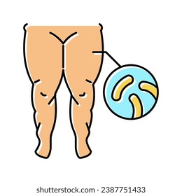 fatty edema color icon vector. fatty edema sign. isolated symbol illustration