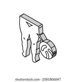 fatty edema isometric icon vector. fatty edema sign. isolated symbol illustration