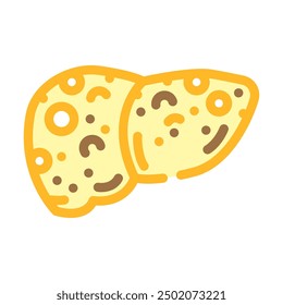 fatty liver disease obesity overweight color icon vector. fatty liver disease obesity overweight sign. isolated symbol illustration