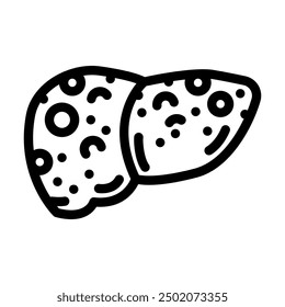 fatty liver disease obesity overweight line icon vector. fatty liver disease obesity overweight sign. isolated contour symbol black illustration