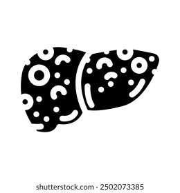 fatty liver disease obesity overweight glyph icon vector. fatty liver disease obesity overweight sign. isolated symbol illustration