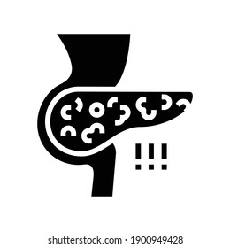 vector de icono del glifo de hígado graso. signo de hígado graso. símbolo de contorno aislado ilustración negra