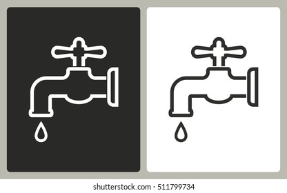 Similar Images, Stock Photos & Vectors of Faucet vector icon. Black