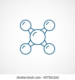 Faucet Blue Line Icon On White Background