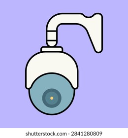 Faucet Camera Flat design style concealed camera integrated into a faucet shaped object ideal for covert surveillance privacy and security concepts