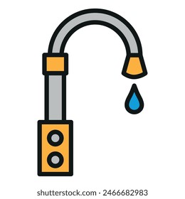 Plantillas de diseño de Vector de ícono de color de grifo simples y modernas