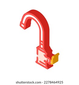 faucet copper metal isometric icon vector. faucet copper metal sign. isolated symbol illustration