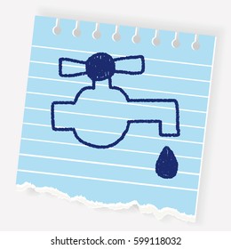 Faucet doodle drawing