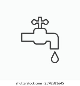 Faucet drip icon isolated on white background